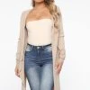 Fashion Nova Late Afternoon Cardigan - Taupe Cardigans