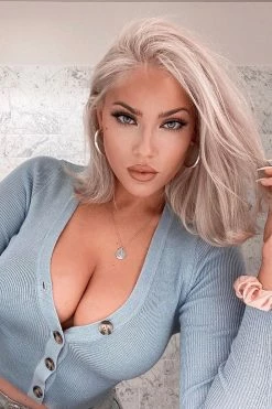 Fashion Nova Cardigans Kassie Button Sweater - Blue