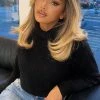 Fashion Nova Pullovers Roll With The Flow Turtleneck Sweater - Black